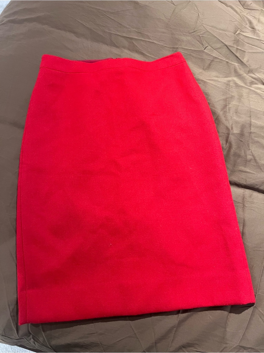 J.Crew No. 2 Pencil Skirt Wool Red Size 0 Classic Lined Career Skirt
